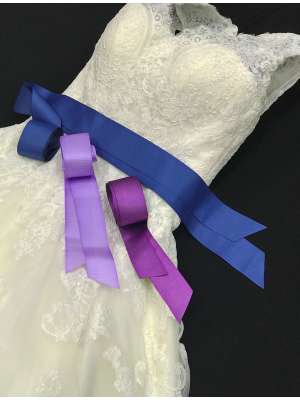 Аксессуары для невесты Пояса, Артикул: Пояс из репса для свадебного платья(сиреневый фиолетовый синий)