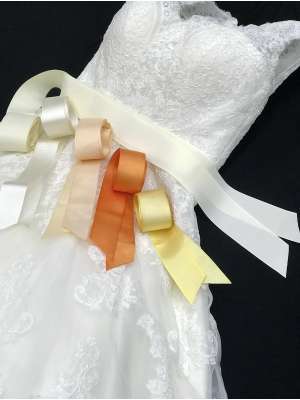 Аксессуары для невесты Пояса, Артикул: Пояс из репса для платья невесты(айвори молоко персик лимонный апельсиновый)