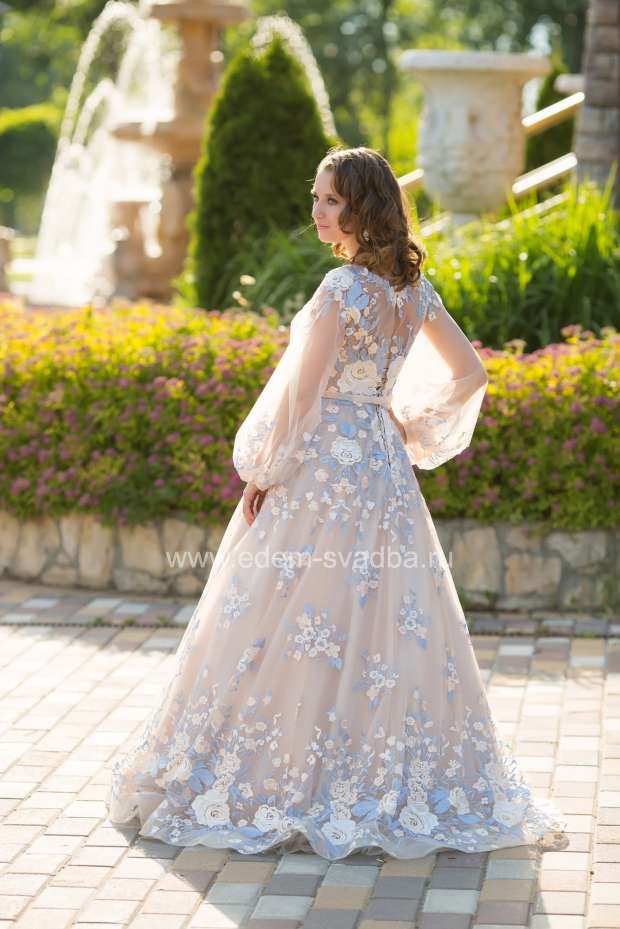 Свадебные платья , Артикул: Флора с рукавом