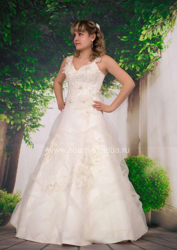 Свадебное платье  1454 Маки-Арина 230 (годе Арина ю/защипы) 1