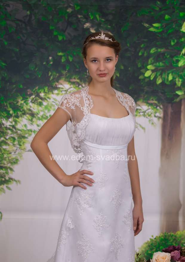 Свадебное платье  6291 Деметра + жакет болеро 3