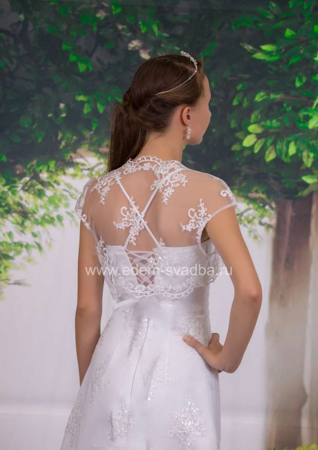 Свадебное платье  6291 Деметра + жакет болеро 4