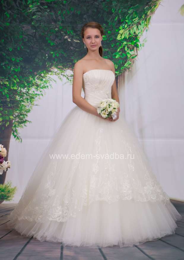 Свадебное платье  6572 Анабель К код255 шлейф 1