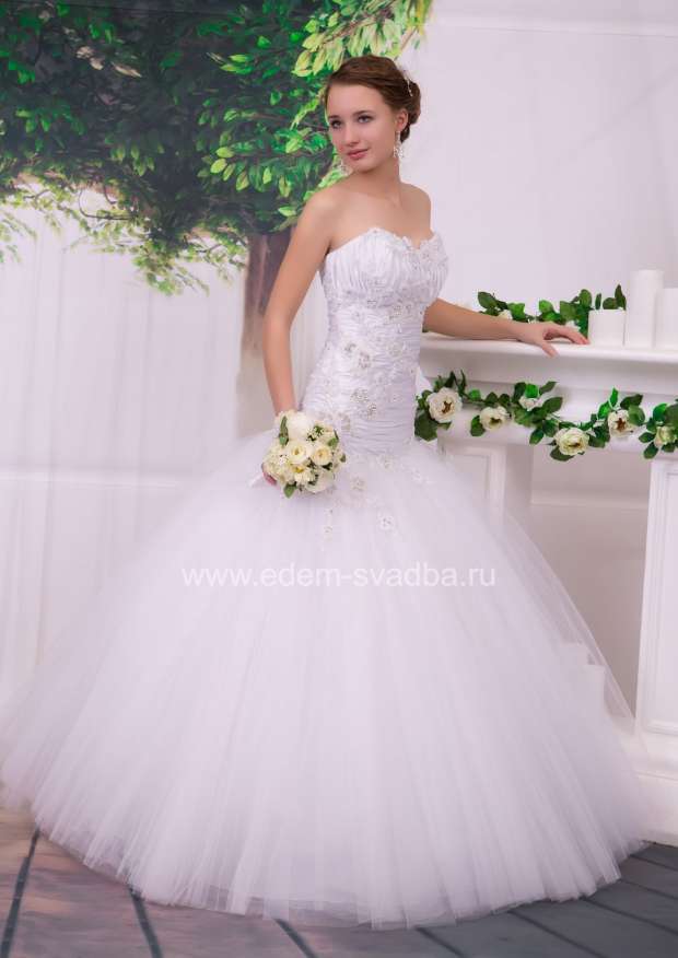 Свадебное платье  8706 Ветка стеклярус Таня №5 код360 1