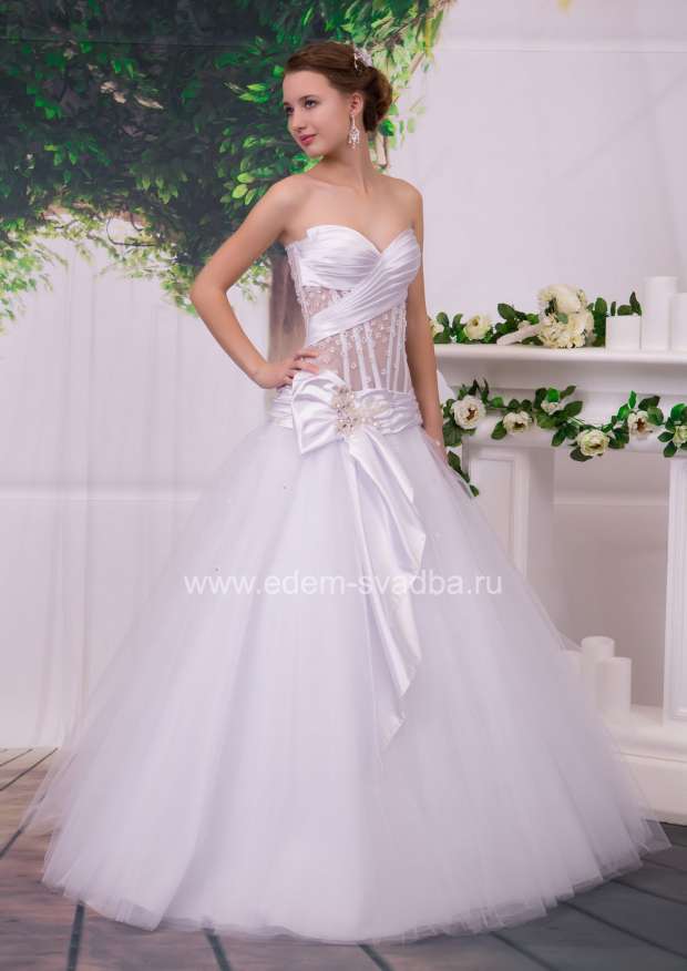 Свадебное платье  8752 Прованс VG прозр.лиф 1