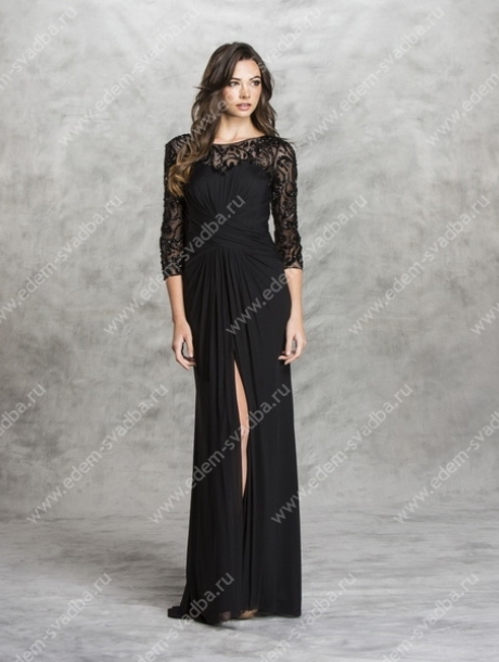 Вечернее платье  L1422 черное 1