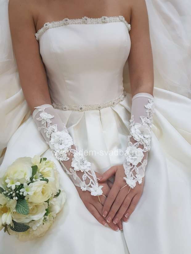 Аксессуар для невесты  145937 перчатки к свадебному платью 1