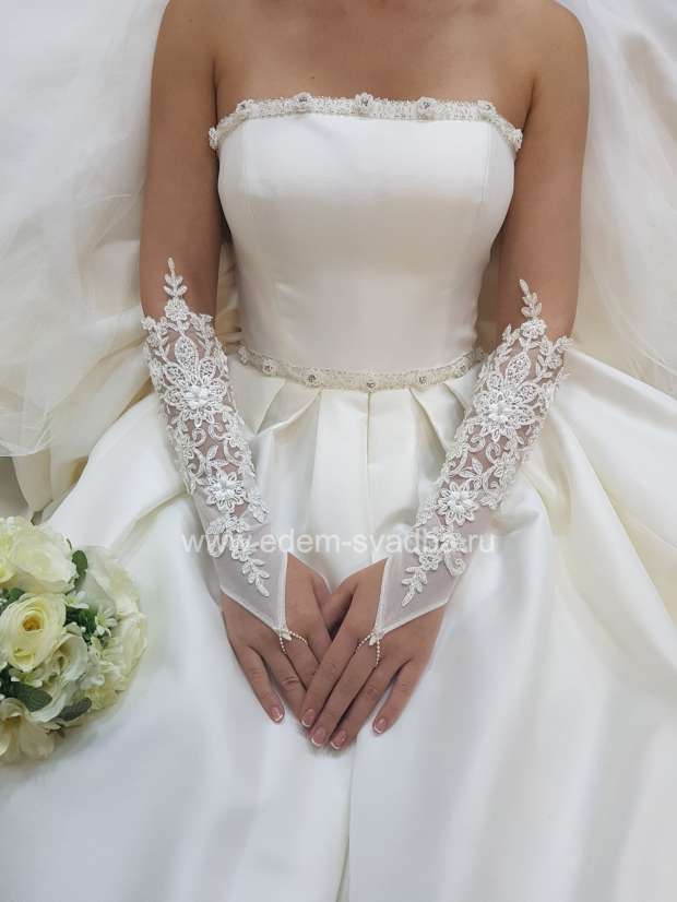 Аксессуар для невесты  150236 перчатки к свадебному платью 1