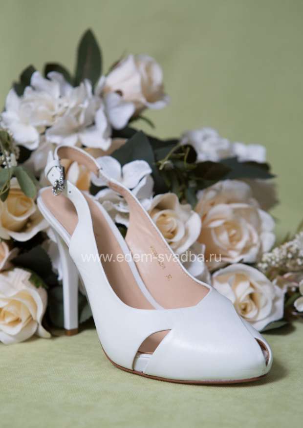 Аксессуар для невесты Elena Chezelle Босоножки свадебные на высоком каблуке и платформе FI044-B201 бежевые 1