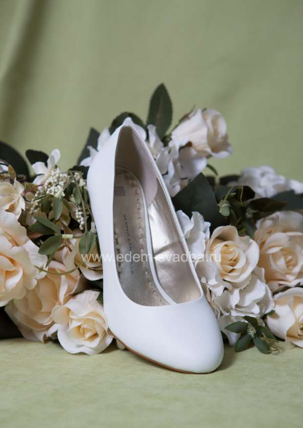 Аксессуар для невесты Elena Chezelle Свадебные туфли на среднем каблуке со стразами B103C27-BAA-MB бежевые 3