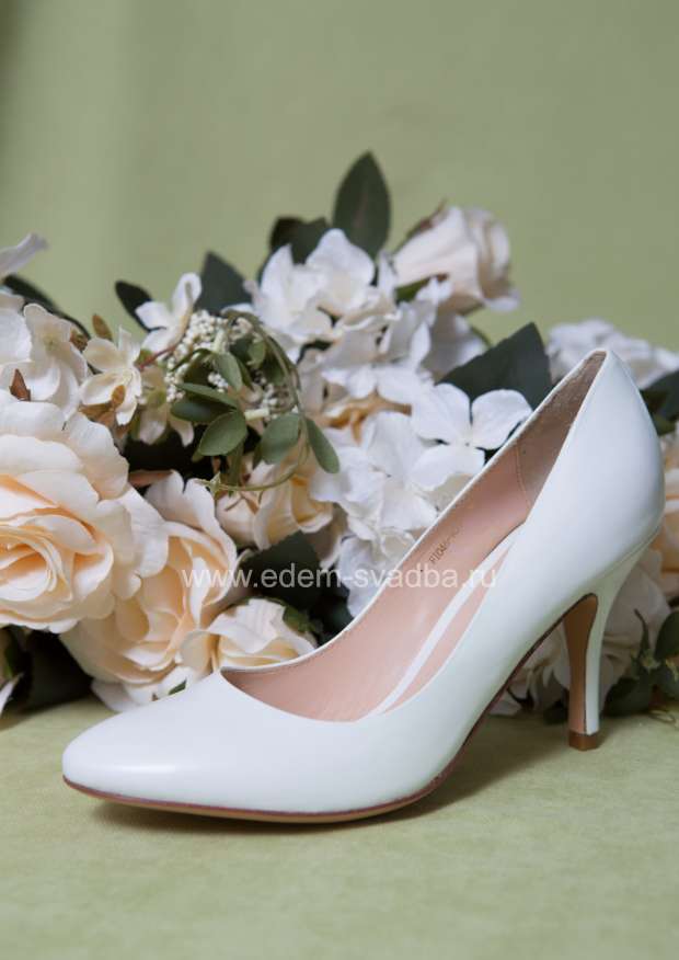 Аксессуар для невесты Elena Chezelle Свадебные туфли на среднем каблуке FI046-A51 белые 1