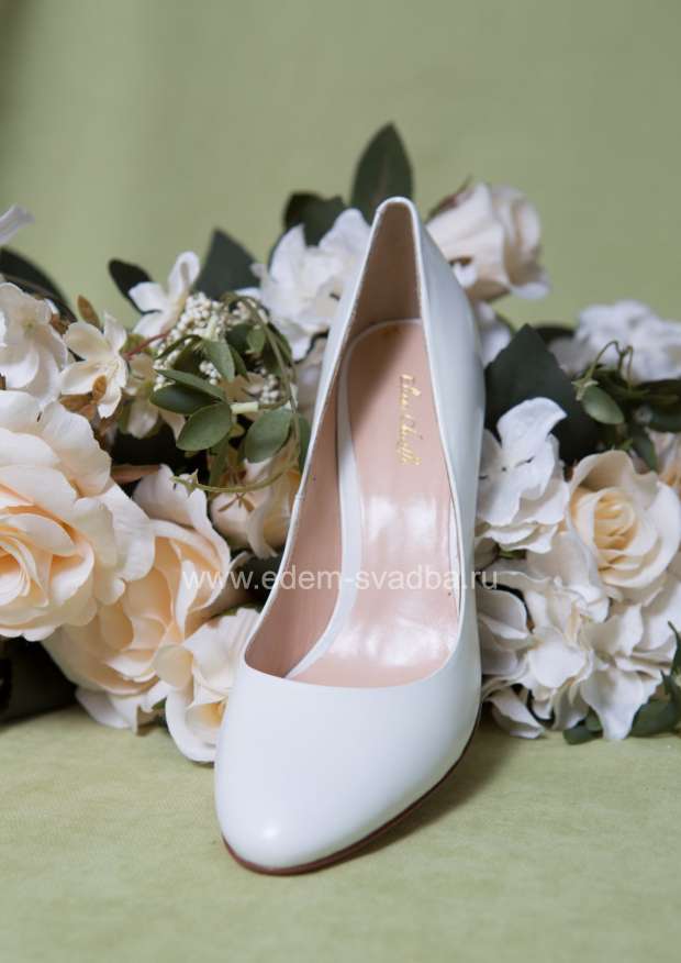 Аксессуар для невесты Elena Chezelle Свадебные туфли на среднем каблуке FI046-A51 белые 2
