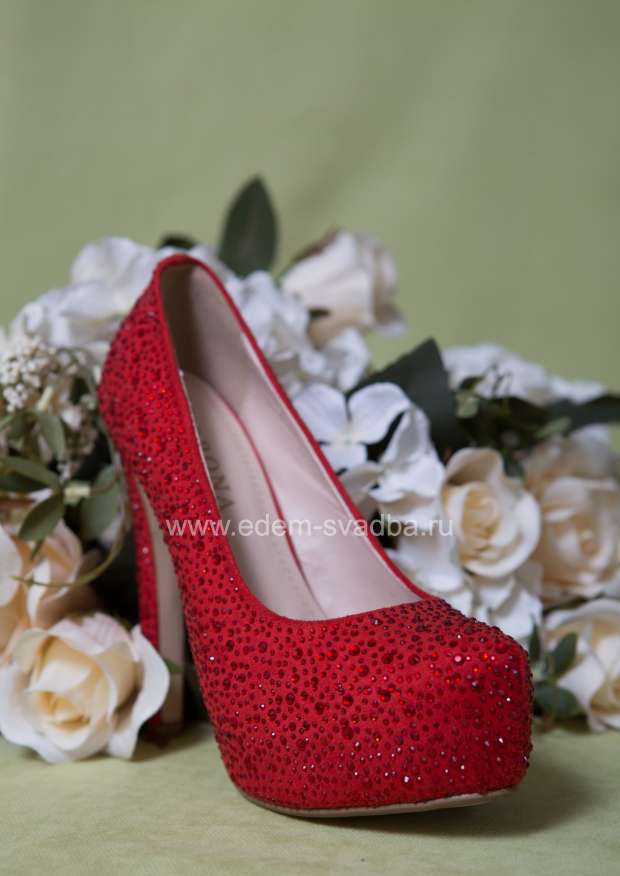 Аксессуары к вечерним платьям KORONA K123-R278 красные вечерние туфли 1