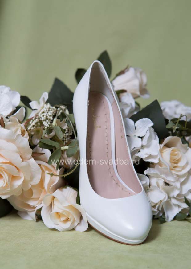 Аксессуар для невесты Elena Chezelle Свадебные туфли на платформе и высоком каблуке E075-A54 белые Elena Chezelle 1