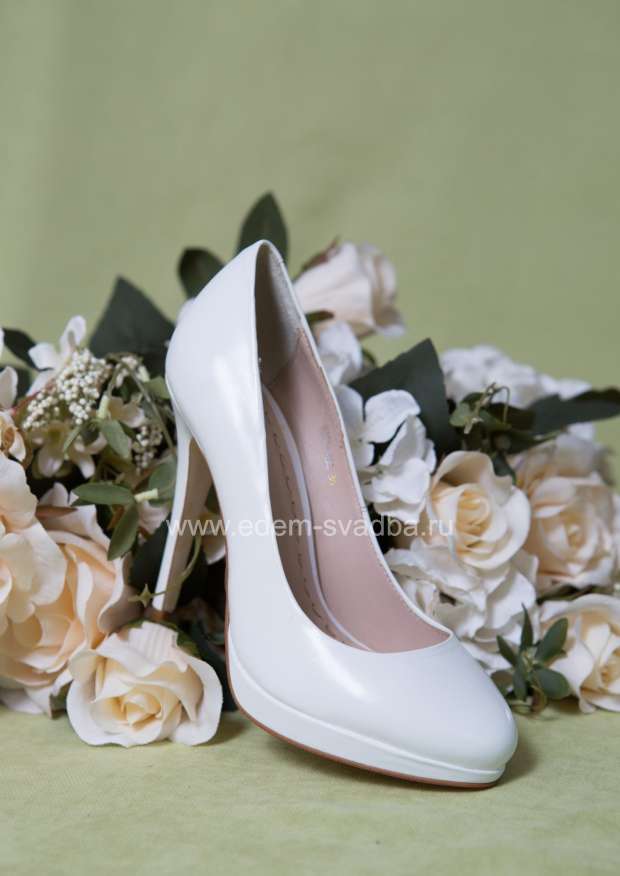 Аксессуар для невесты Elena Chezelle Свадебные туфли на платформе и высоком каблуке E075-A54 белые Elena Chezelle 2