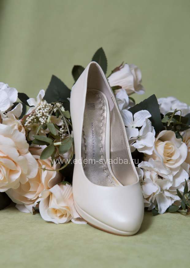Аксессуар для невесты Elena Chezelle Туфли на высоком каблуке с платформой B075C08-BAA-ME белые 2