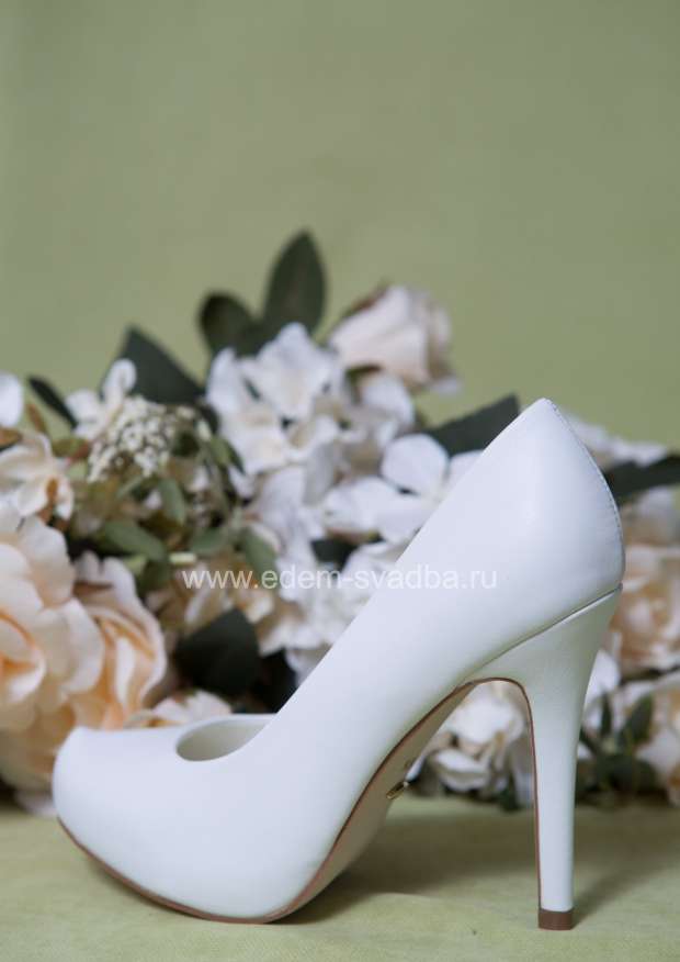 Аксессуар для невесты BLOSSEM Свадебные туфли на высоком каблуке со скрытой платформой NP100062-143 белые 1