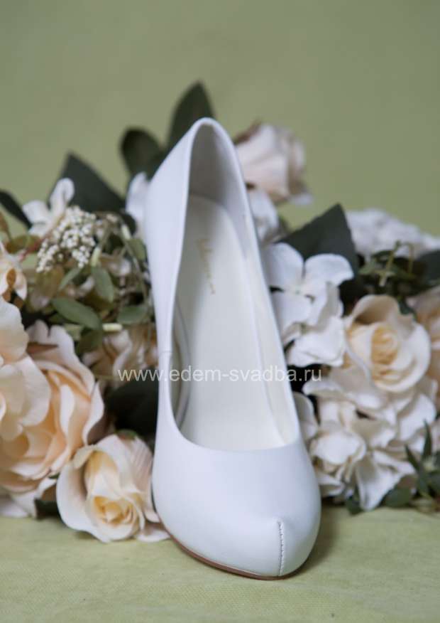 Аксессуар для невесты BLOSSEM Свадебные туфли на высоком каблуке со скрытой платформой NP100062-143 белые 2