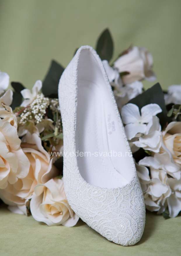 Аксессуар для невесты LOUISA PEERESS Свадебные туфли 756-05 (2251) текстиль с обсыпкой 2