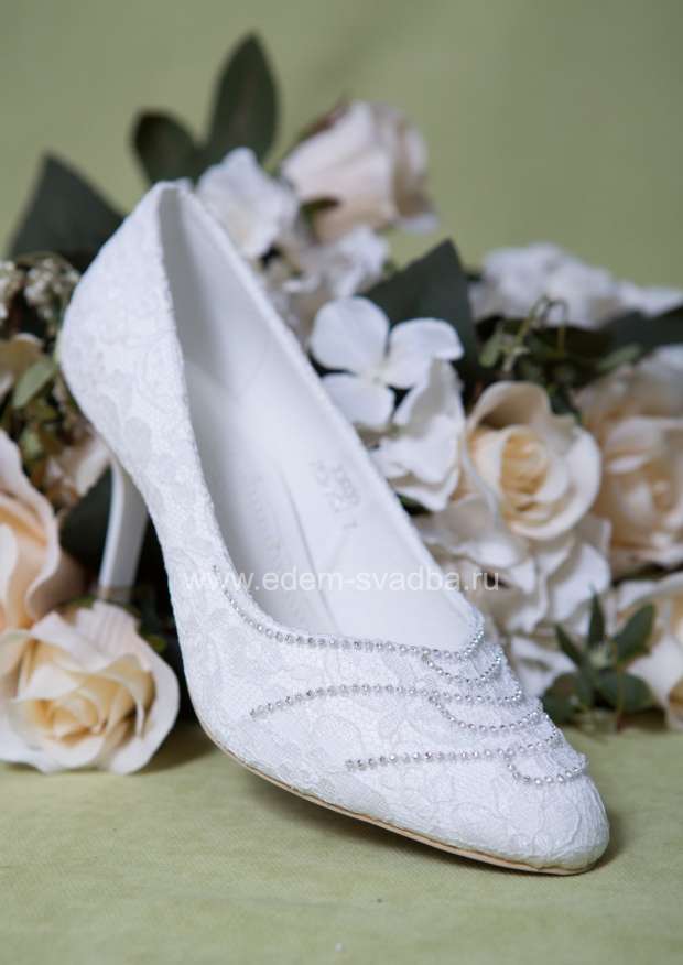 Аксессуар для невесты LOUISA PEERESS Свадебные туфли кружевные 753-767 белые 1