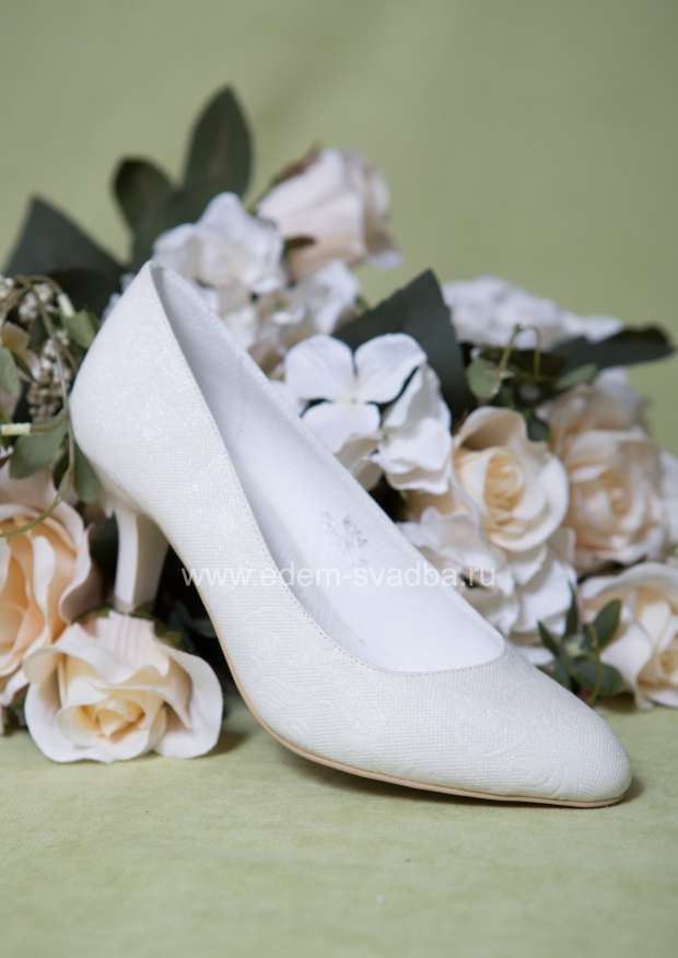 Аксессуар для невесты LOUISA PEERESS Свадебные туфли 756-05 (1983) айвори с напылением 1