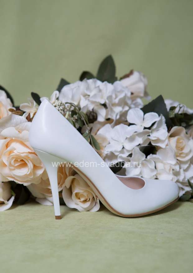 Аксессуар для невесты Fiancee Свадебные туфли на высоком каблуке E085-A301 белые 1