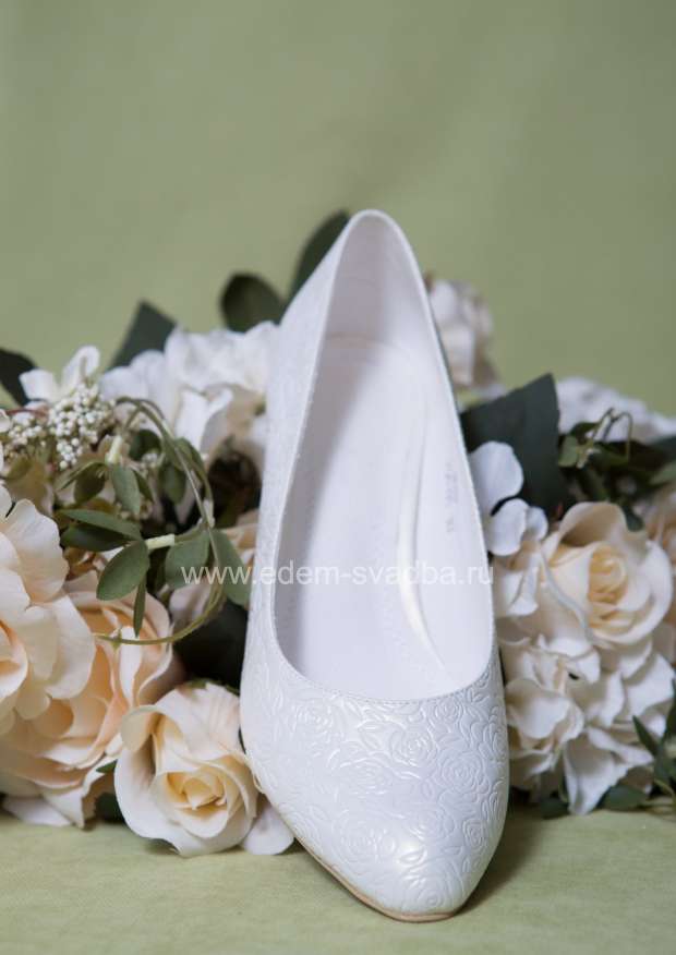 Аксессуар для невесты LOUISA PEERESS Свадебные туфли 756-05 (2888) белые перламутр 2