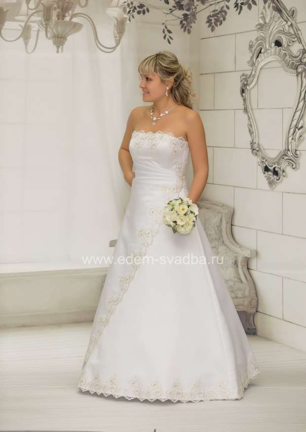 Свадебное платье  2179 одностор. драпировка 1