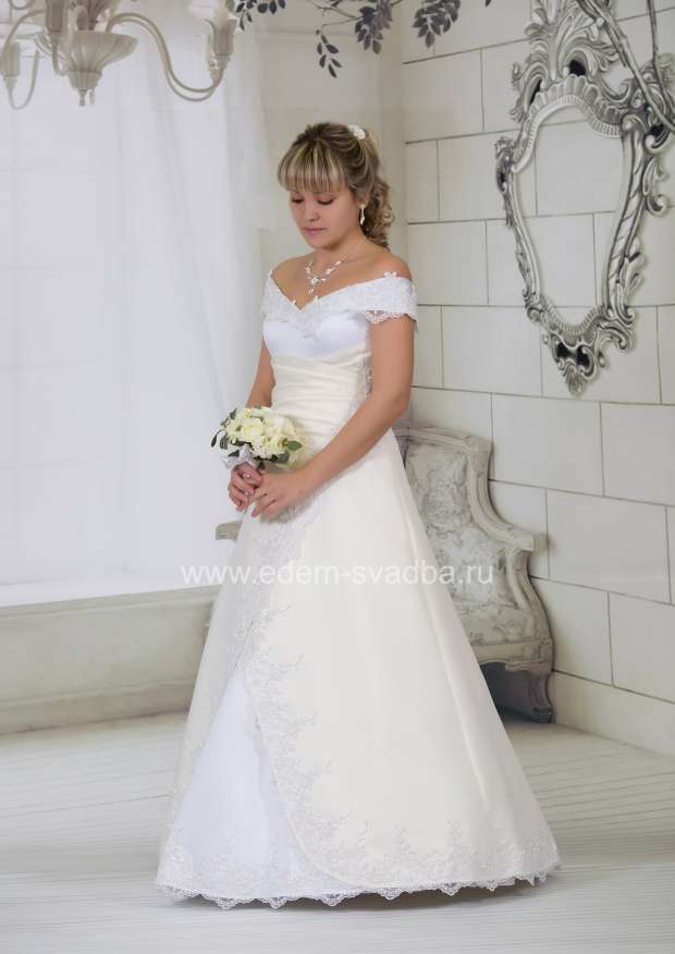 Свадебное платье  6623 Орхидея стеклярус Н170 двустор. драпировка 1