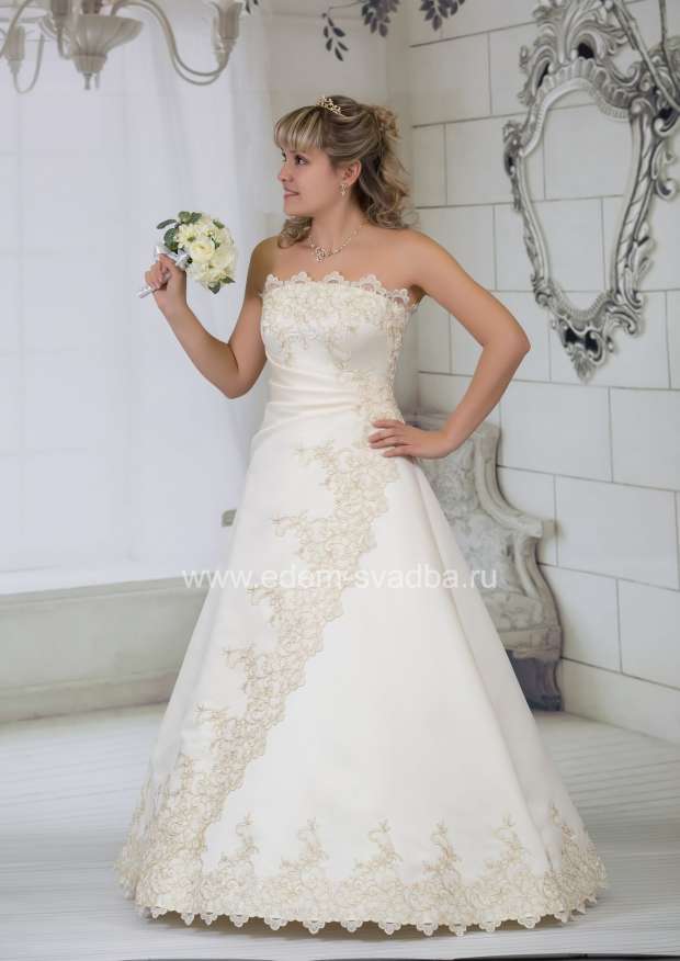 Свадебное платье  6658 одностор. драпировка Н125 1