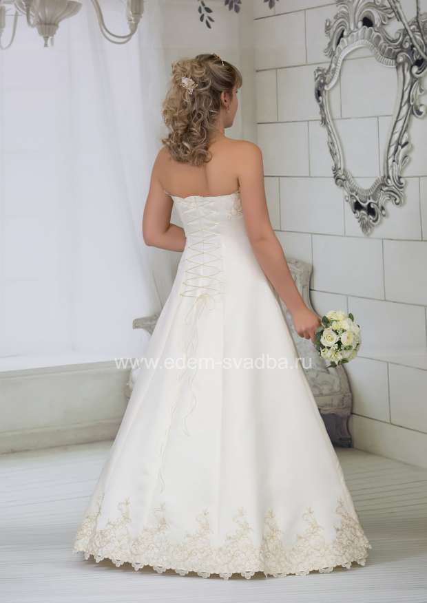 Свадебное платье  6658 одностор. драпировка Н125 2
