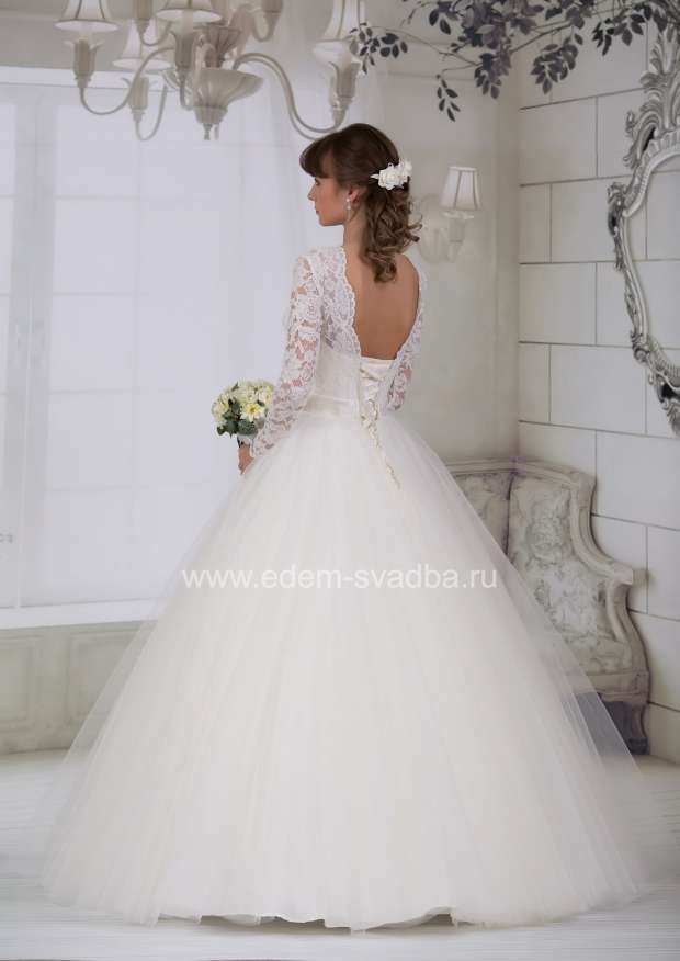 Свадебное платье  9390 Корд. длин. рукав 2