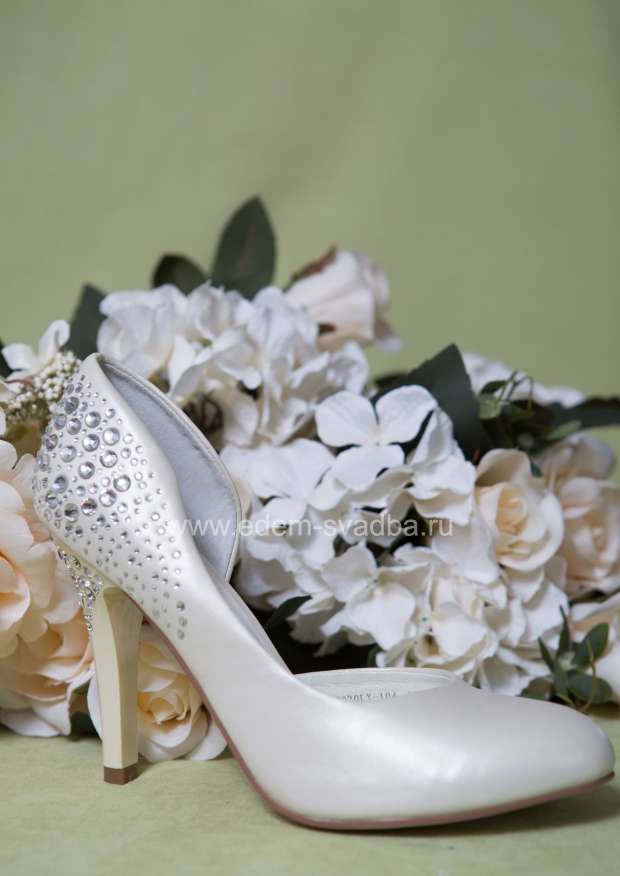 Аксессуар для невесты BLOSSEM Свадебные туфли со стразами NX-NY030LX-104 бежевые 2