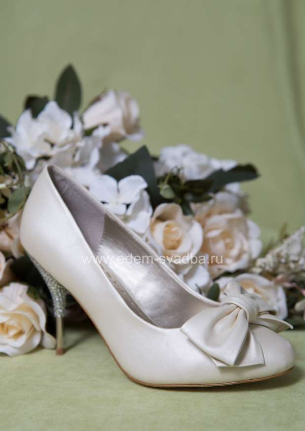Аксессуар для невесты Elena Chezelle Свадебные туфли с бантом B104C34-BAA-MB бежевые 1