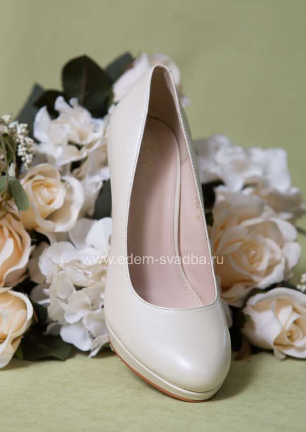 Аксессуар для невесты Fiancee Свадебные туфли на платформе и высоком утолщенном каблуке E2179-A104 белые 3