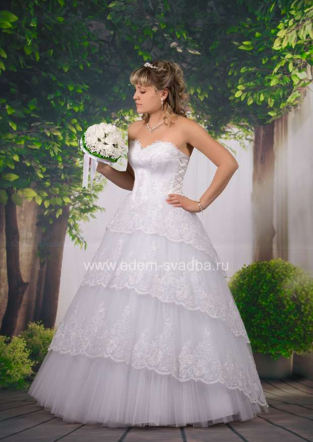Свадебное платье  3495 Ярусы ДеЛюкс 308 1