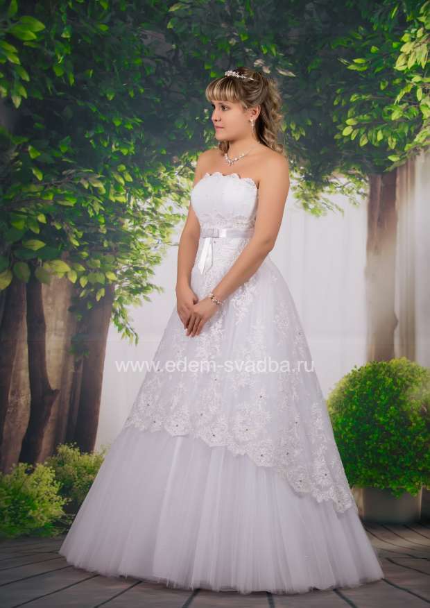 Свадебное платье  3503 Анжелика АК код235 (гипюр жемчужина V270|09) 1