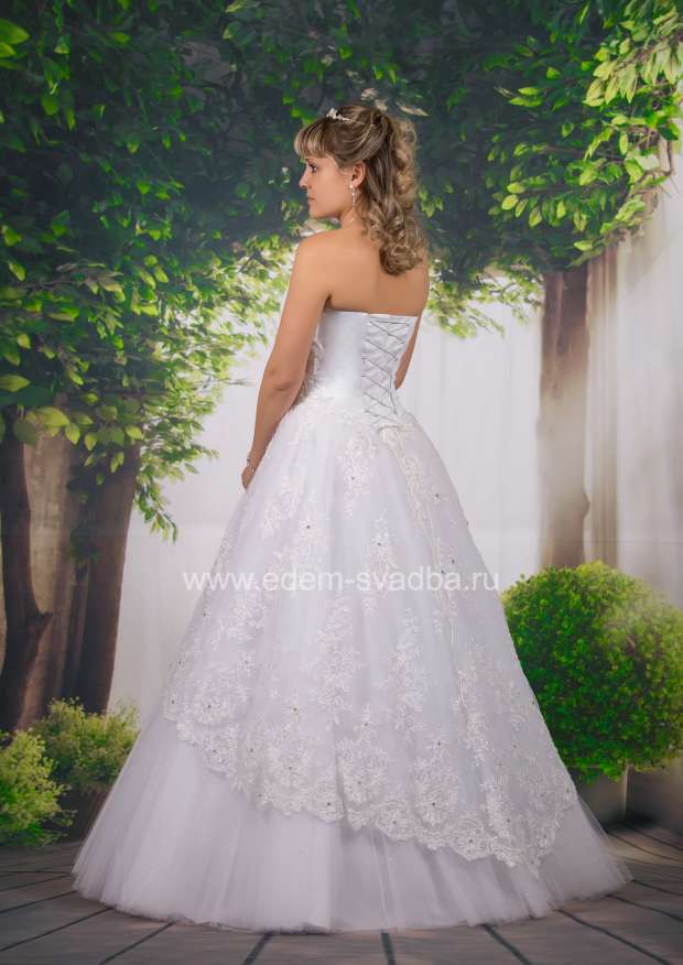 Свадебное платье  3503 Анжелика АК код235 (гипюр жемчужина V270|09) 2