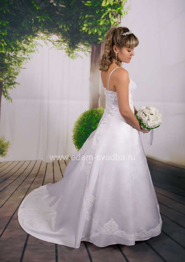 Свадебное платье  3435 10V 7141/450 со шлейфом+сумочка+палантин 2