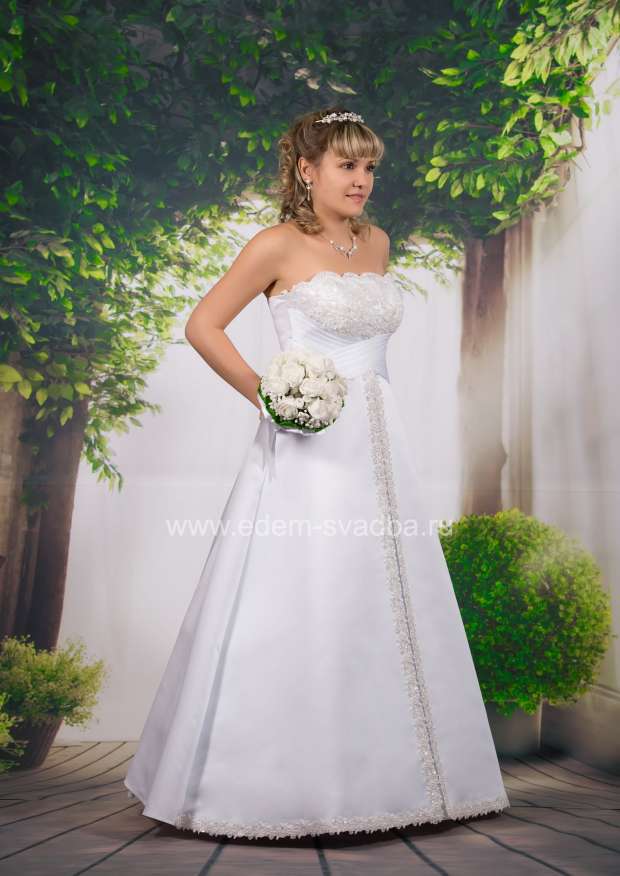 Свадебное платье  3453 Наталья Б атласные полотна 1