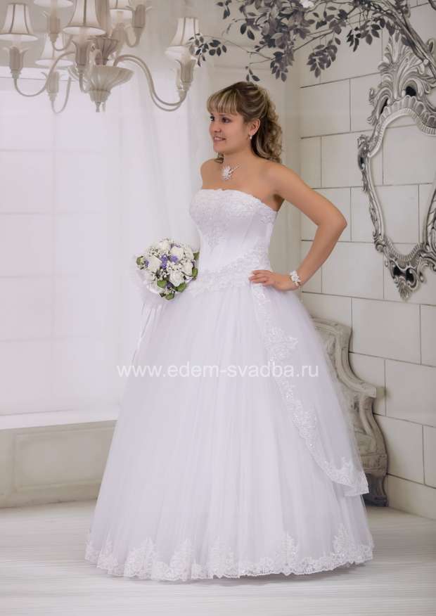 Свадебное платье  2321 Пикассо кругл. лиф код250 1