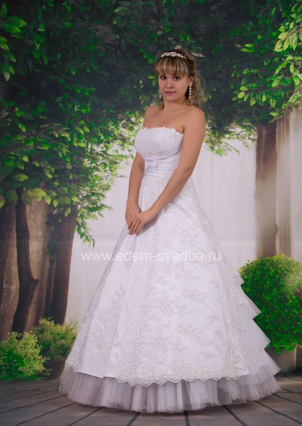 Свадебное платье  8080 Катюша Бант драпировка гипюр 1