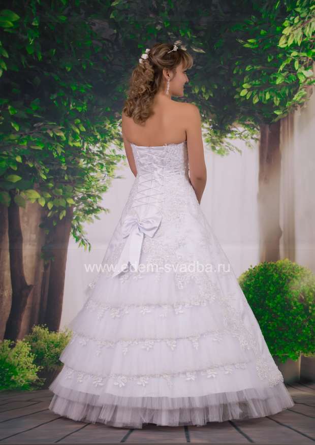 Свадебное платье  8080 Катюша Бант драпировка гипюр 2