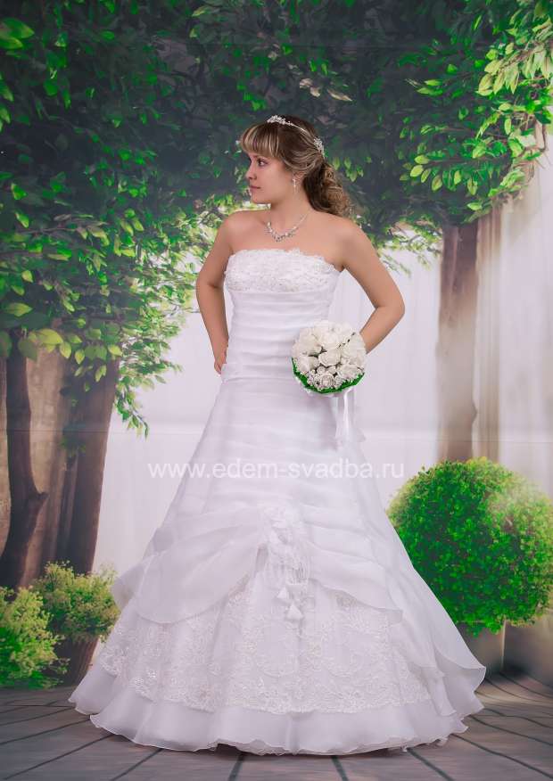 Свадебное платье  0877  Prolisok горизонт. складки 1