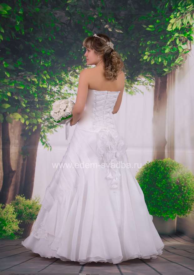 Свадебное платье  0877  Prolisok горизонт. складки 2
