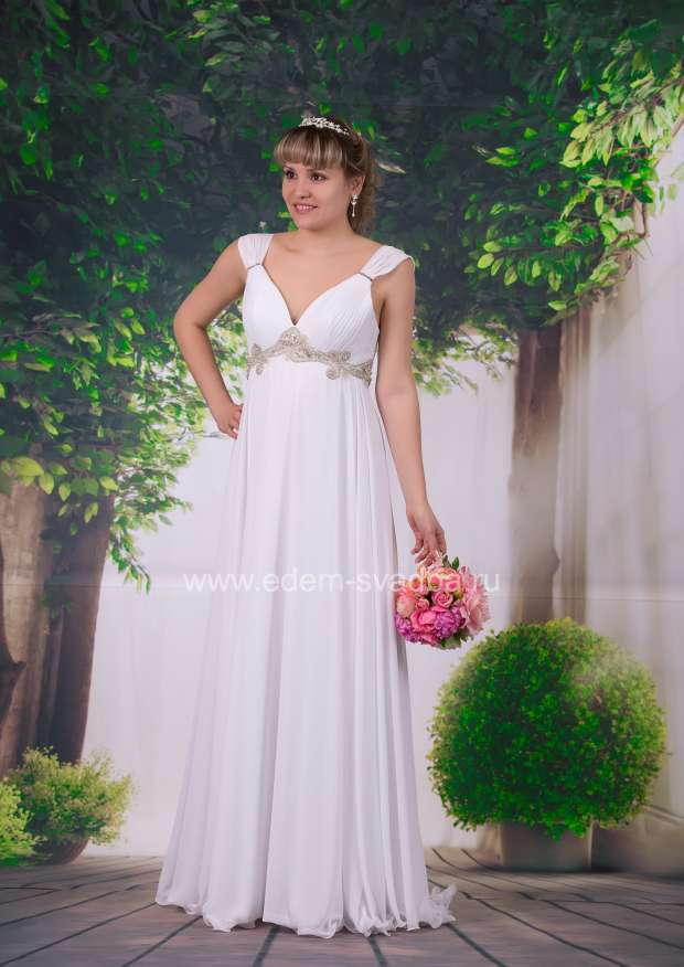 Свадебное платье  1085 Гречанка код230/10V (Люкс арт. 22/0V креп-шифон) 1