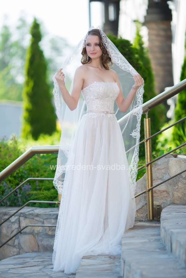 Свадебные платья , Артикул: 215 NM (блеск) код135