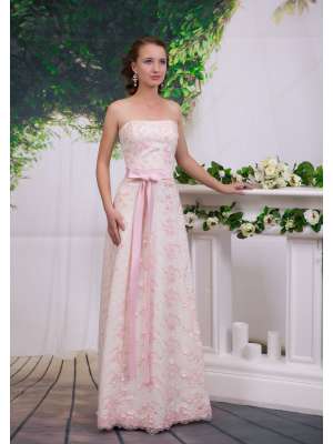Свадебное платье, Артикул: Гипюр розовый