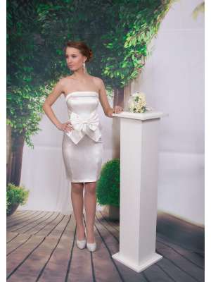 Свадебные платья Короткие, Артикул: Е 2-3160 код144 молочное