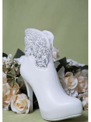 Аксессуары для невесты Свадебные туфли, Артикул: Сапожки свадебные H625-A529 белые